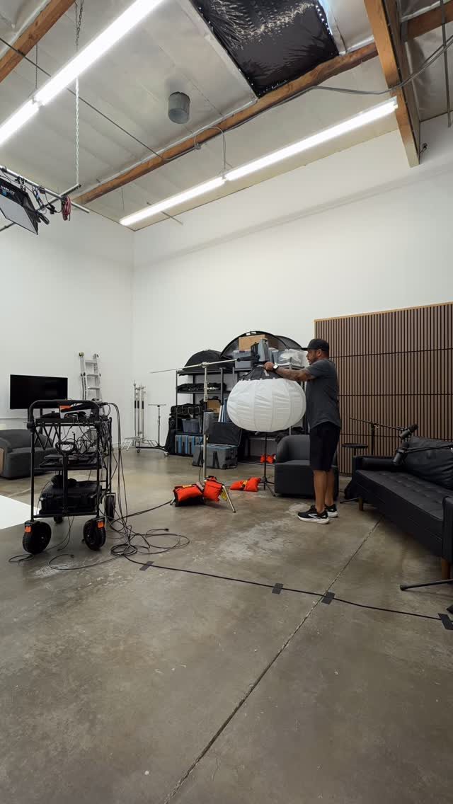 Instagram post from Tea Tree Studios: What an hour-long podcast setup looks like getting broken in